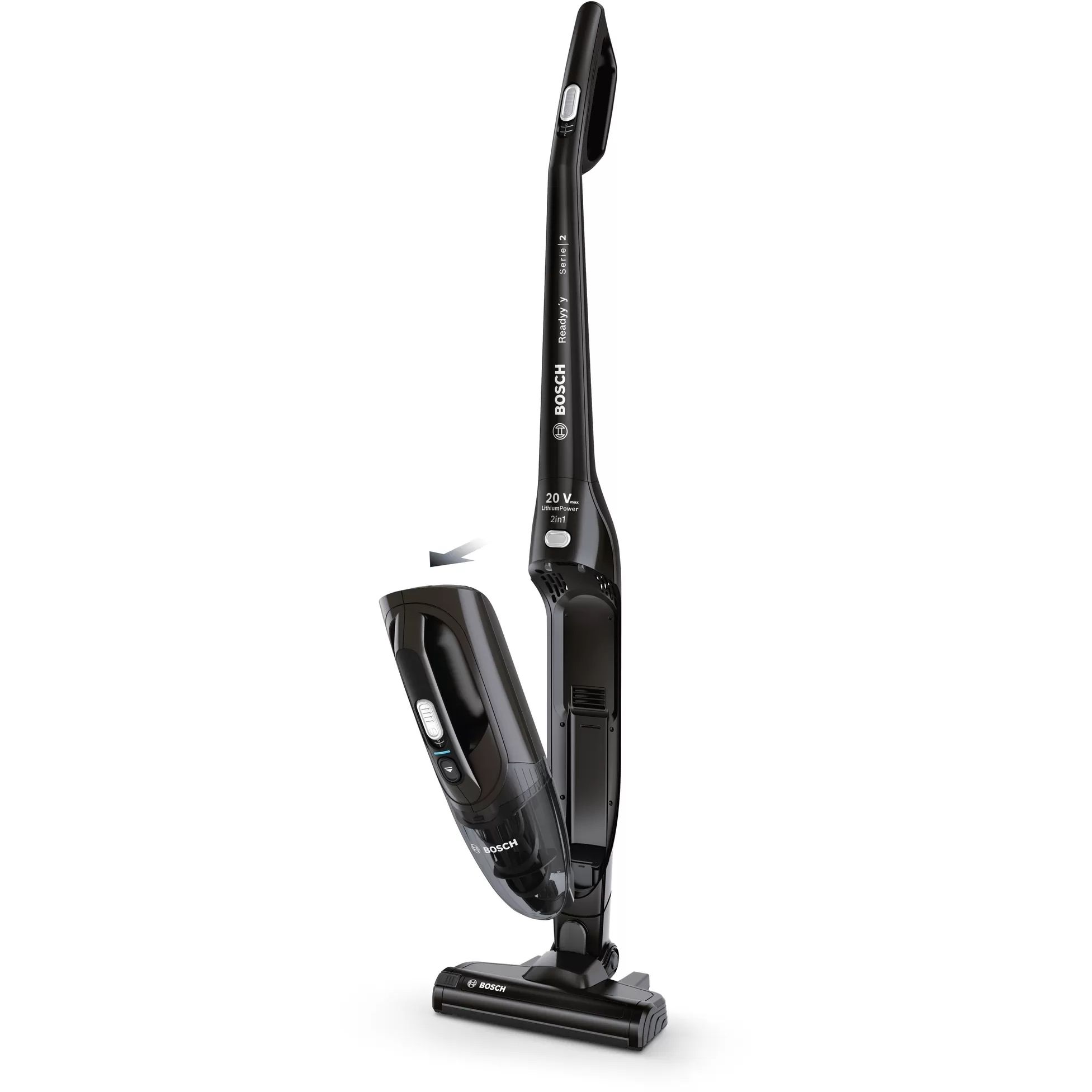 Aspirator vertical BOSCH Serie 2 Readyy’y 20Vmax BCHF220B, Jet Black Injection