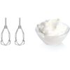 Mixer de mână BOSCH Styline MFQ40303, 500W, Două palete FineCreamer din inox, 5 trepte de putere și funcție Turbo, Lavabil în mașina de spălat vase, Mâner Soft Touch, 2 spirale din oțel inoxidabil, Roșu/Gri