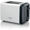 Prăjitor de pâine BOSCH DesignLine TAT3P421  970W  2 sloturi  Dezghețare  Încălzire  Grătar chifle  High Lift  Buton STOP  Senzor electronic pentru prăjire uniformă  Alb