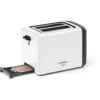 Prăjitor de pâine BOSCH DesignLine TAT3P421, 970W, 2 sloturi, Dezghețare, Încălzire, Grătar chifle, High Lift, Buton STOP, Senzor electronic pentru prăjire uniformă, Alb