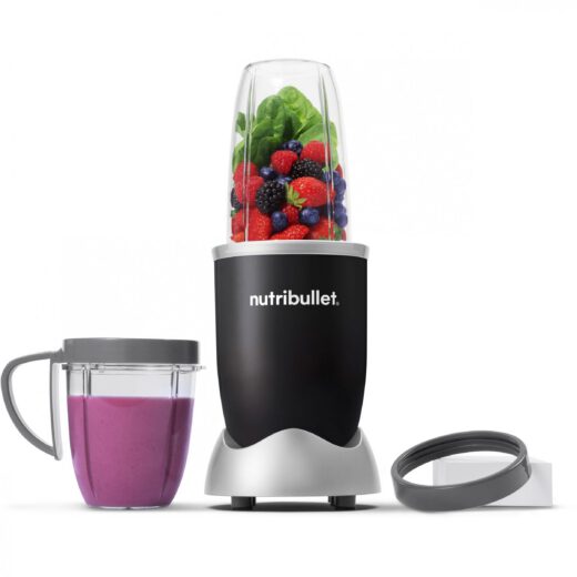 Blender nutribullet Original 600 NB606B - 0C22300057, 600W, Lamă de extracție, Cană Tall de 700ml, Cană de 500ml, Amestecare uniformă, Design simplu și compact, Ușor de curățat, Fără BPA, Cablu 100cm, 2.86kg, Negru