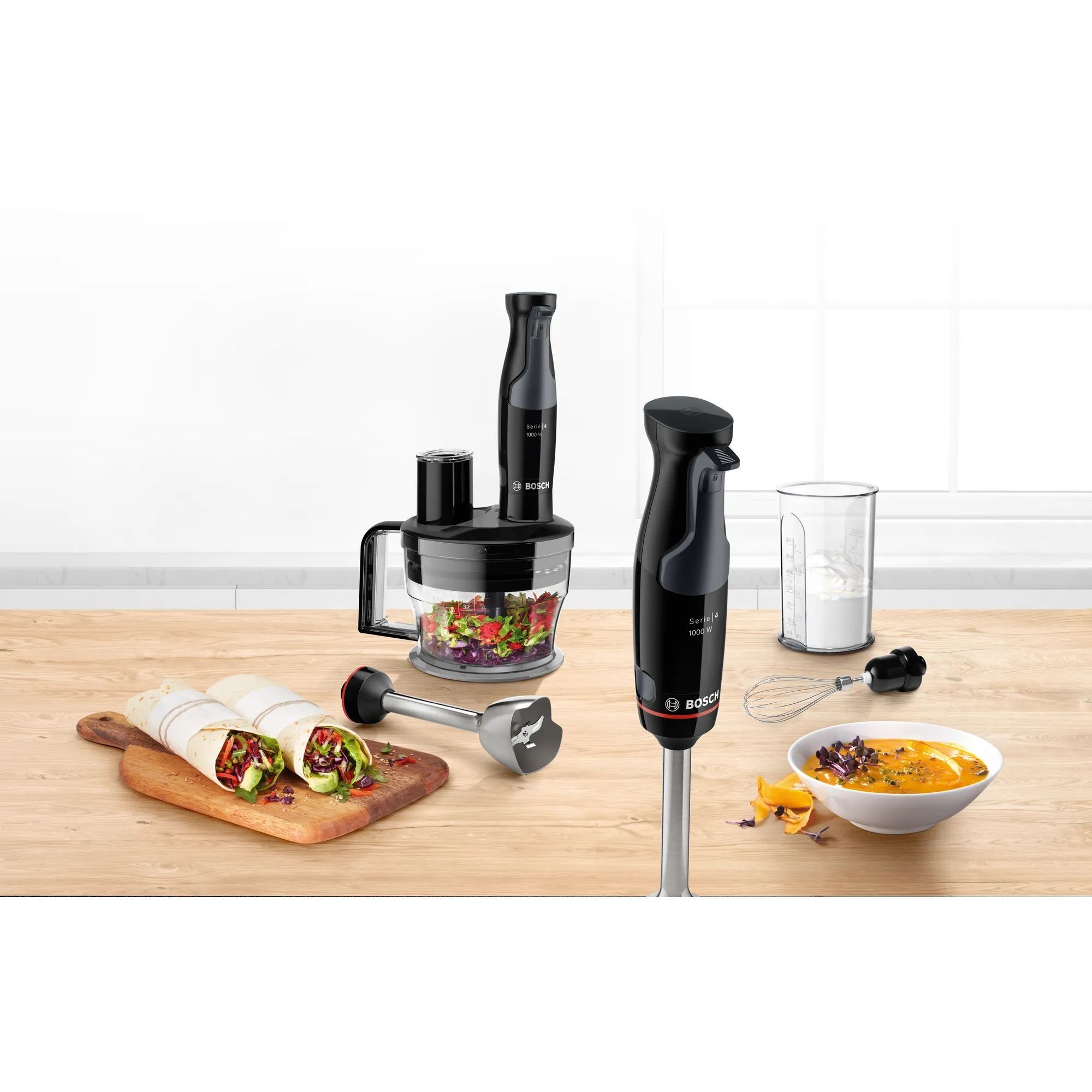 Blender de mână BOSCH Serie 4 ErgoMaster MSM4B670, 1000W, Anthracite