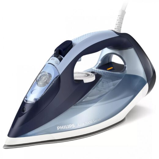 Fier de călcat cu abur Philips Azur Seria 7000 DST7020/20  2800W  Continuu 50g/min  Jet 250g  Rezervor 300ml  Talpă SteamGlide Plus  C2m  G1.67kg  Cotton Blue