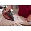 Fier de călcat cu abur Philips Azur Seria 7000 DST7022/40, 2800W, Continuu 50g/min, Jet 250g, Rezervor 300ml, Talpă SteamGlide Plus, C2m, G1.67kg, Black and Red