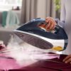 Fier de călcat cu abur Philips Azur Seria 7000 DST7030/20, 2800W, Continuu 50g/min, Jet 250g, Rezervor 300ml, Talpă SteamGlide Plus, Oprire automată, C2m, G1.82kg, Dark Blue