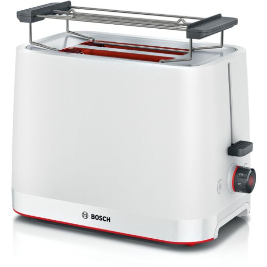 Prăjitor pâine compact BOSCH MyMoment TAT3M121  2 sloturi  Dezghețare  Încălzire  High Lift  Alb