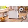 Prăjitor pâine compact BOSCH MyMoment TAT3M121, 2 sloturi, Dezghețare, Încălzire, High Lift, Alb
