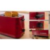 Prăjitor pâine compact BOSCH MyMoment TAT3M124, 2 sloturi, Dezghețare, Încălzire, High Lift, Roșu