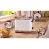Prăjitor pâine compact BOSCH MyMoment TAT4M221, 2 sloturi, Dezghețare, Încălzire, High Lift, Alb