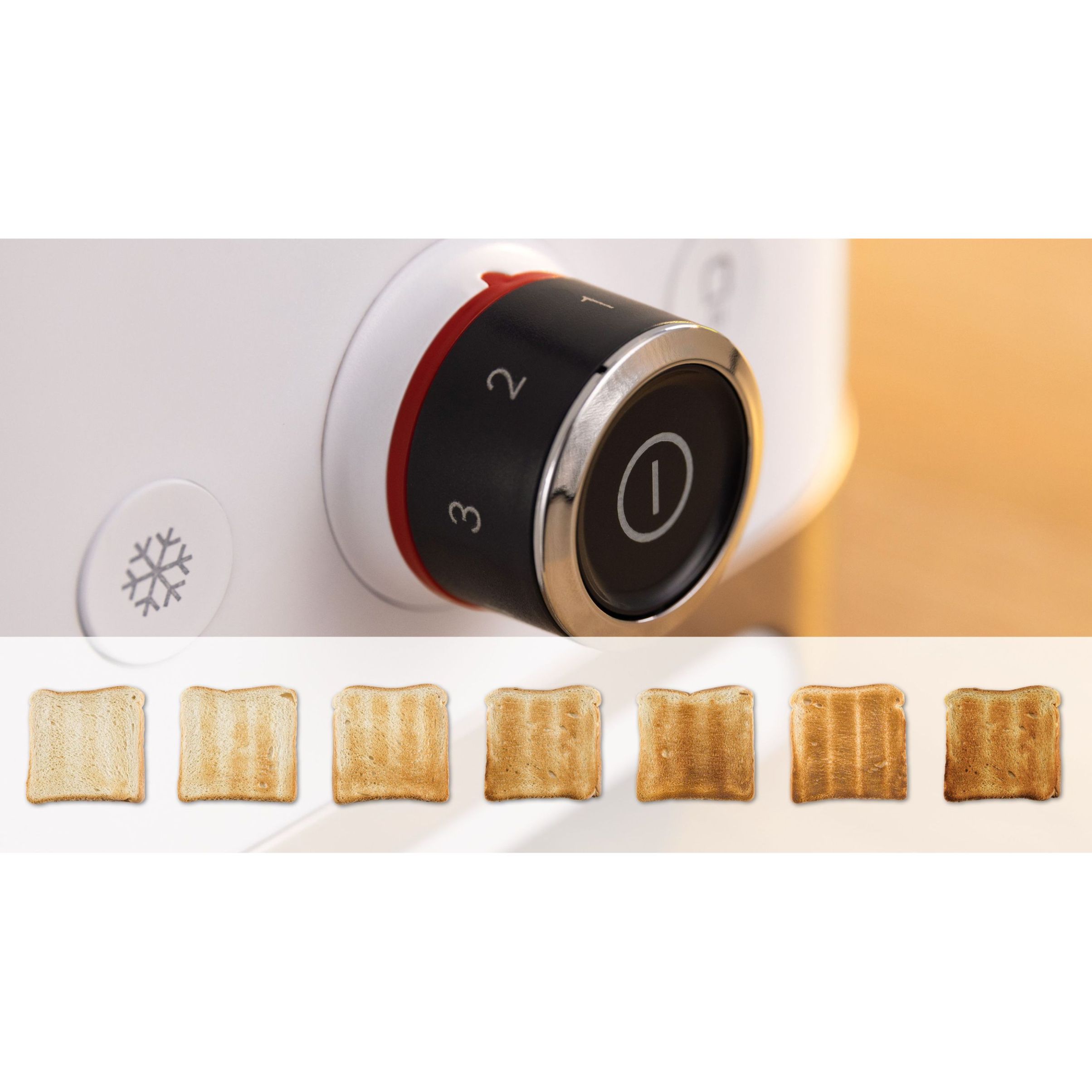 Prăjitor pâine compact BOSCH MyMoment TAT4M221, 2 sloturi, Dezghețare, Încălzire, High Lift, Alb