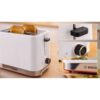 Prăjitor pâine compact BOSCH MyMoment TAT4M221, 2 sloturi, Dezghețare, Încălzire, High Lift, Alb