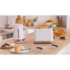 Prăjitor pâine compact BOSCH MyMoment TAT4M221, 2 sloturi, Dezghețare, Încălzire, High Lift, Alb