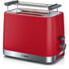 Prăjitor pâine compact BOSCH MyMoment TAT4M224  2 sloturi  Dezghețare  Încălzire  High Lift  Roșu