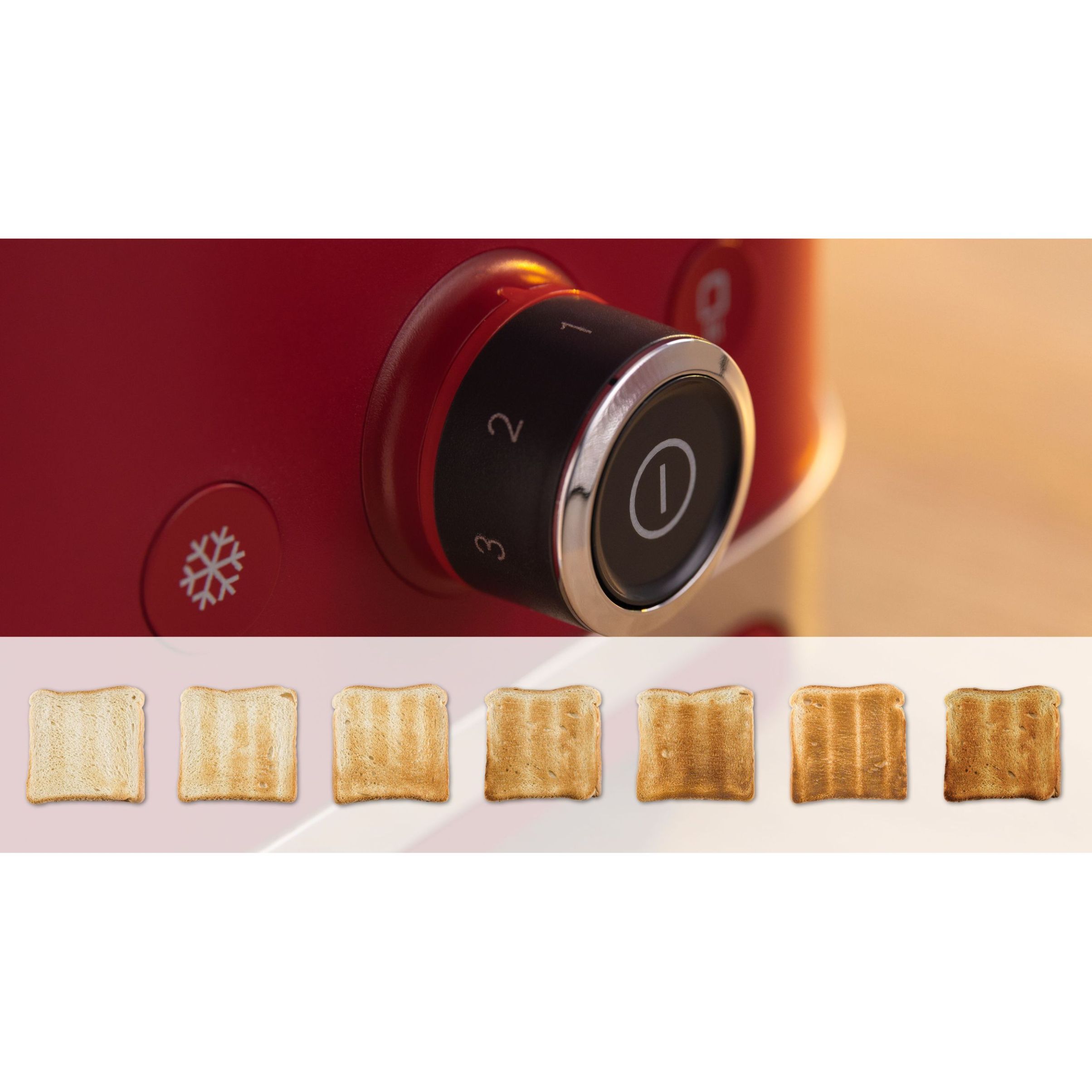 Prăjitor pâine compact BOSCH MyMoment TAT4M224, 2 sloturi, Dezghețare, Încălzire, High Lift, Roșu