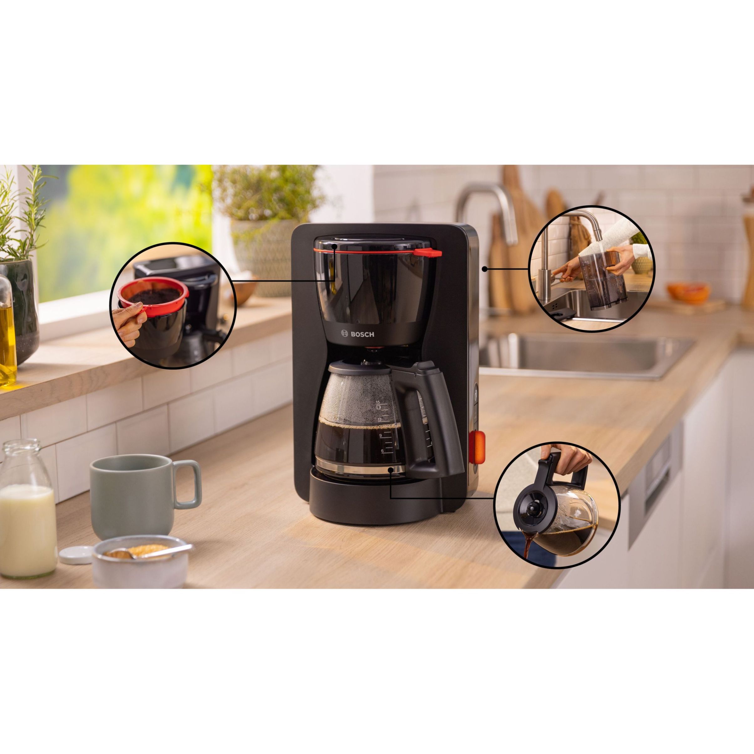 Cafetieră BOSCH MyMoment TKA3M133, Neagră