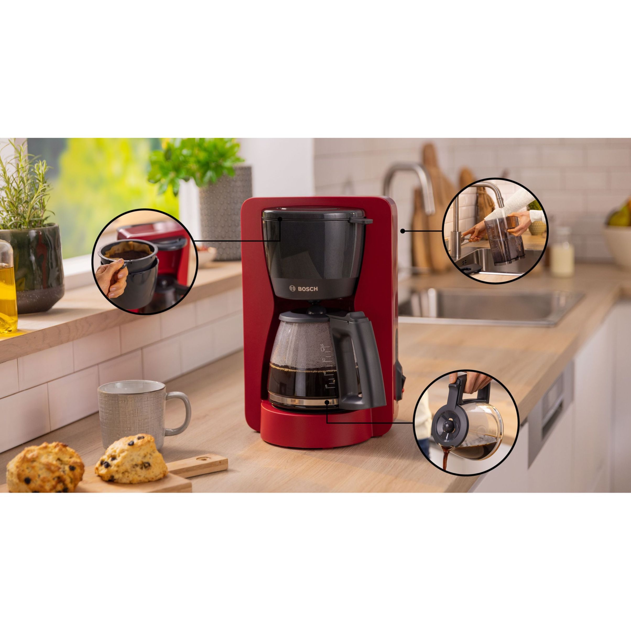 Cafetieră BOSCH MyMoment TKA2M114  Roșie