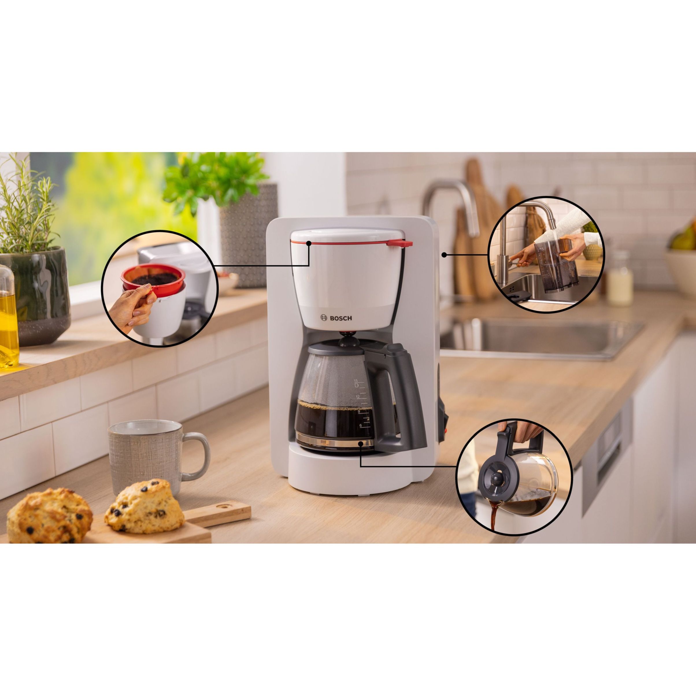 Cafetieră BOSCH MyMoment TKA2M111, Albă