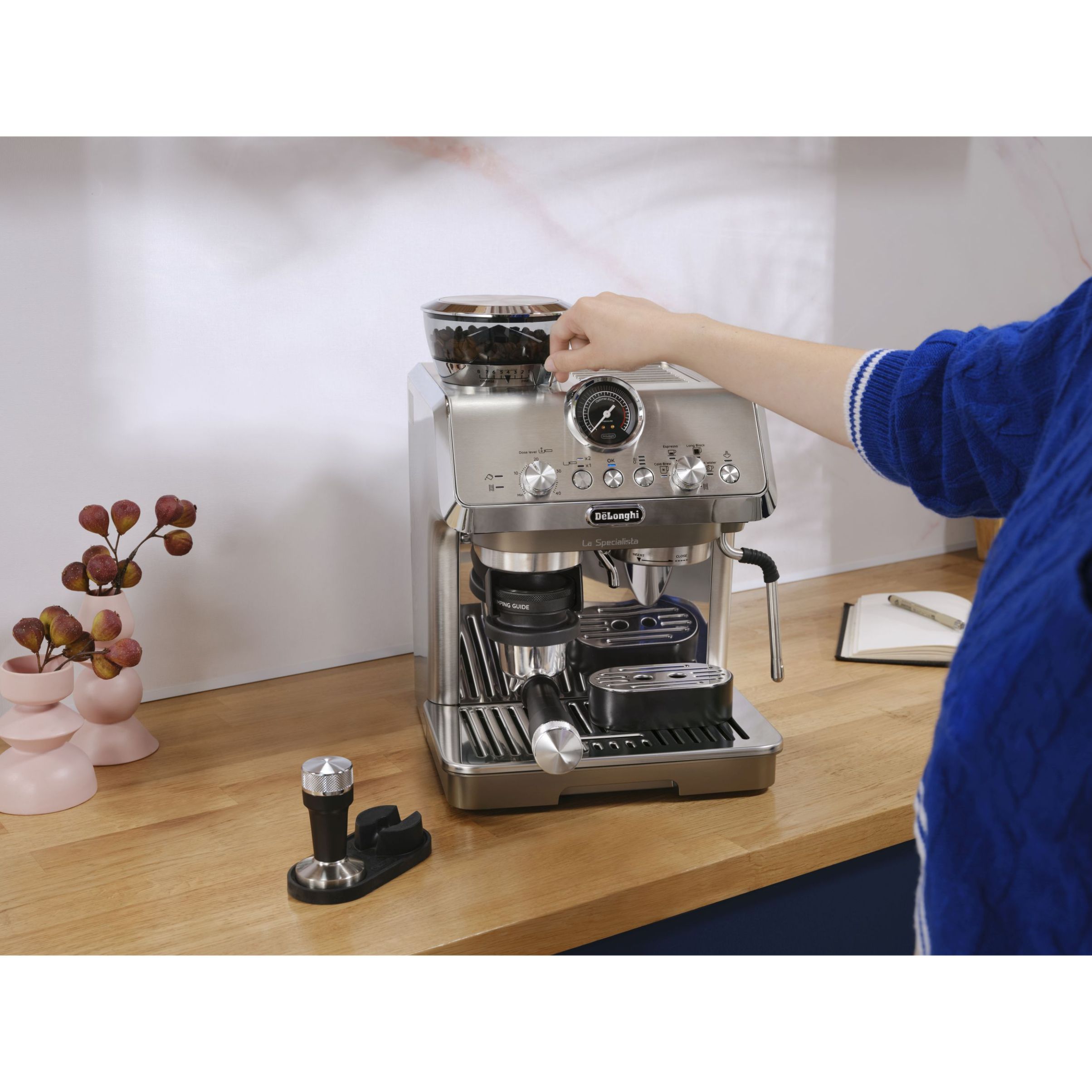 Espressor manual DeLonghi La Specialista Arte Evo EC9255.M – 0132126074  15bari  1.7l  Cold Extraction  Metal