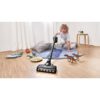 Aspirator vertical BOSCH Serie 8 Gen2 Unlimited BBS8214, TurboSpin (3 trepte, Turbo), Acumulator Li-Ion 18V 4A, Praf 0.40l, Perie LED AllFloor HighPower, G3.10kg, Polar White