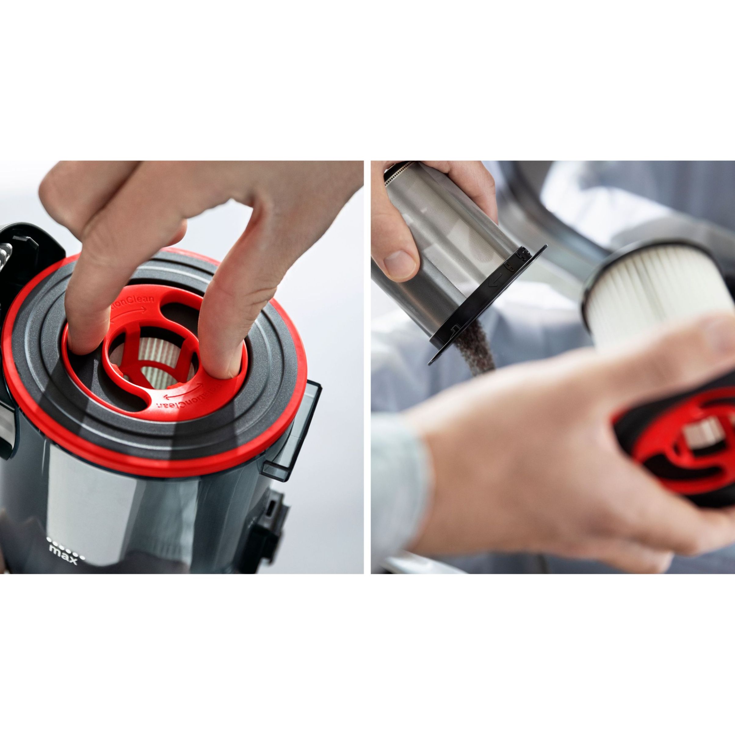 Aspirator vertical BOSCH Serie 7 Unlimited ProAnimal BCS711PET, TurboSpin (3 trepte, Turbo), Acumulator Li-Ion 18V 3A, Praf 0.30l, Perie LED ProAnimal, QuickStand, Nozzle Foot Release, G2.90kg, Tornado Red