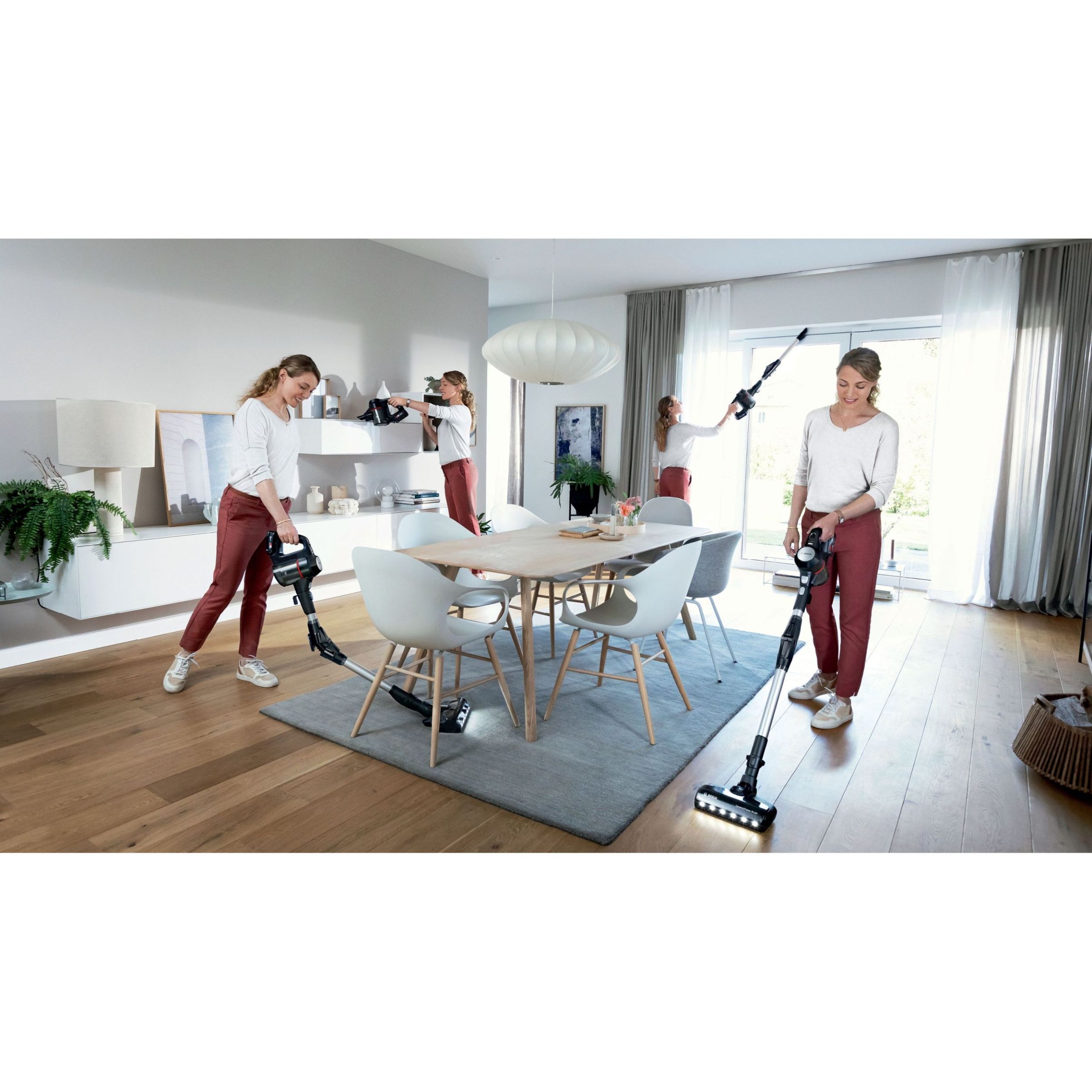 Aspirator vertical BOSCH Serie 7 Unlimited BCS712XXL, TurboSpin (3 trepte, Turbo), 2x Acumulator Li-Ion 18V 3A, Praf 0.30l, Perie LED AllFloor DynamicPower, QuickStand, Nozzle Foot Release, G2.90kg, Negru