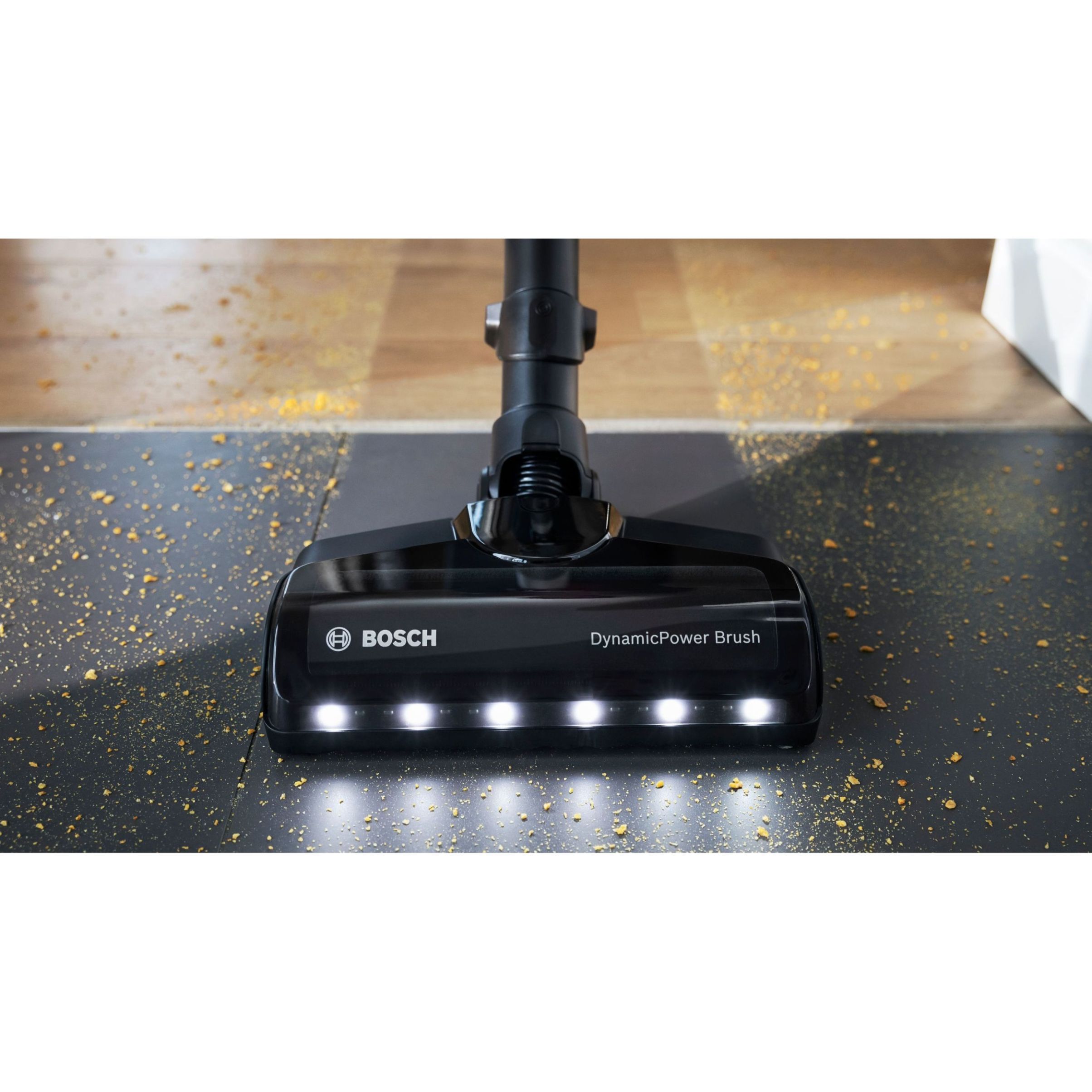 Aspirator vertical BOSCH Serie 7 Unlimited BCS711XXL, TurboSpin (3 trepte, Turbo), Acumulator Li-Ion 18V 3A, Praf 0.30l, Perie LED AllFloor DynamicPower, QuickStand, Nozzle Foot Release, G2.90kg, Polar White