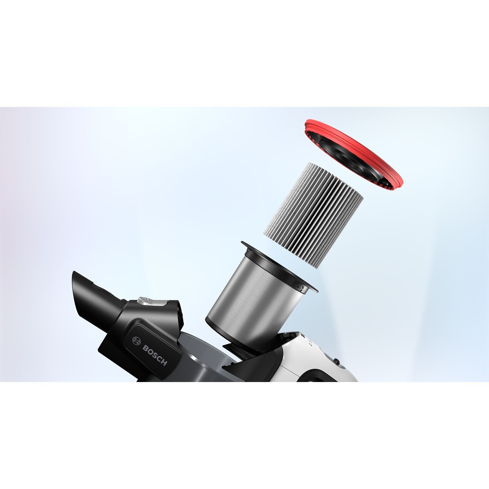 Aspirator vertical BOSCH Serie 7 Unlimited BCS711XXL, TurboSpin (3 trepte, Turbo), Acumulator Li-Ion 18V 3A, Praf 0.30l, Perie LED AllFloor DynamicPower, QuickStand, Nozzle Foot Release, G2.90kg, Polar White