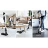 Aspirator vertical BOSCH Serie 7 Unlimited BCS711XXL, TurboSpin (3 trepte, Turbo), Acumulator Li-Ion 18V 3A, Praf 0.30l, Perie LED AllFloor DynamicPower, QuickStand, Nozzle Foot Release, G2.90kg, Polar White