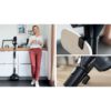 Aspirator vertical BOSCH Serie 7 Unlimited BCS711EXT, TurboSpin (3 trepte, Turbo), Acumulator Li-Ion 18V 3A, Praf 0.30l, Perie LED AllFloor DynamicPower, QuickStand, Nozzle Foot Release, G2.90kg, Negru