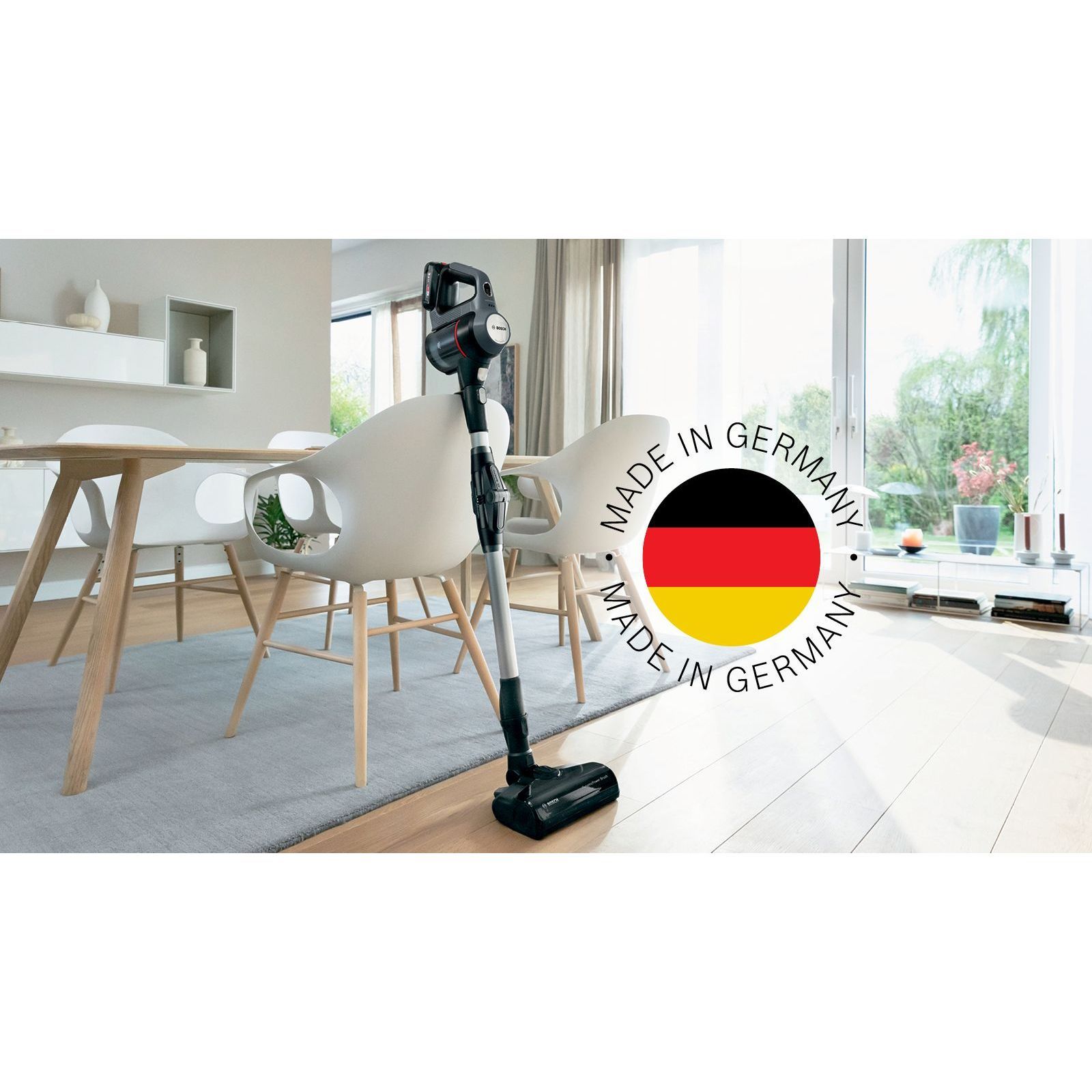 Aspirator vertical BOSCH Serie 7 Unlimited BCS711A, TurboSpin (3 trepte, Turbo), Acumulator Li-Ion 18V 3A, Praf 0.30l, Perie LED AllFloor DynamicPower, QuickStand, Nozzle Foot Release, G2.90kg, Dark Graphite