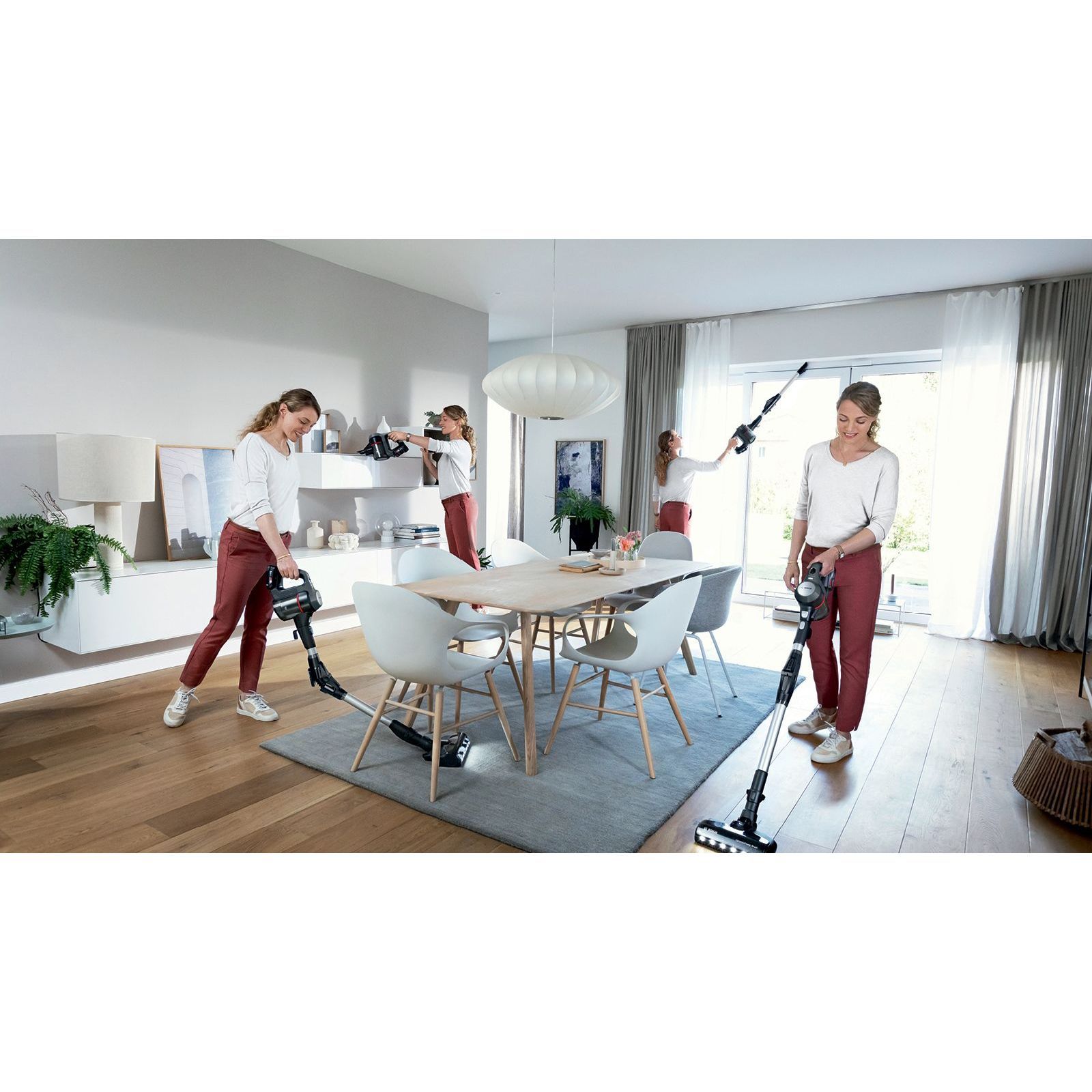 Aspirator vertical BOSCH Serie 7 Unlimited BCS711A, TurboSpin (3 trepte, Turbo), Acumulator Li-Ion 18V 3A, Praf 0.30l, Perie LED AllFloor DynamicPower, QuickStand, Nozzle Foot Release, G2.90kg, Dark Graphite