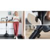 Aspirator vertical BOSCH Serie 7 Unlimited BBS711W, TurboSpin (3 trepte, Turbo), Acumulator Li-Ion 18V 3A, Praf 0.30l, Perie LED AllFloor DynamicPower, QuickStand, Nozzle Foot Release, G2.90kg, Polar White