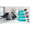 Aspirator vertical BOSCH Serie 7 Unlimited BBS711W, TurboSpin (3 trepte, Turbo), Acumulator Li-Ion 18V 3A, Praf 0.30l, Perie LED AllFloor DynamicPower, QuickStand, Nozzle Foot Release, G2.90kg, Polar White