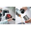 Aspirator vertical BOSCH Serie 7 Unlimited BBS711W, TurboSpin (3 trepte, Turbo), Acumulator Li-Ion 18V 3A, Praf 0.30l, Perie LED AllFloor DynamicPower, QuickStand, Nozzle Foot Release, G2.90kg, Polar White