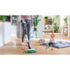 Aspirator vertical BOSCH Serie 7 Unlimited ProHygienic Aqua BCS71HYG3, TurboSpin (3 trepte, Turbo), Acumulator Li-Ion 18V 3A, Praf 0.30l, Funcție mop, Perie DynamicAqua 2în1, Lavete microfibră, G2.90kg, Alb