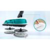 Aspirator vertical BOSCH Serie 7 Unlimited ProHygienic Aqua BCS71HYG3, TurboSpin (3 trepte, Turbo), Acumulator Li-Ion 18V 3A, Praf 0.30l, Funcție mop, Perie DynamicAqua 2în1, Lavete microfibră, G2.90kg, Alb