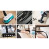 Aspirator vertical BOSCH Serie 7 Unlimited ProHygienic Aqua BCS71HYG3, TurboSpin (3 trepte, Turbo), Acumulator Li-Ion 18V 3A, Praf 0.30l, Funcție mop, Perie DynamicAqua 2în1, Lavete microfibră, G2.90kg, Alb