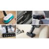 Aspirator vertical BOSCH Serie 7 Unlimited ProHygienic Aqua BCS71HYG3, TurboSpin (3 trepte, Turbo), Acumulator Li-Ion 18V 3A, Praf 0.30l, Funcție mop, Perie DynamicAqua 2în1, Lavete microfibră, G2.90kg, Alb