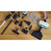 Aspirator vertical BOSCH Serie 7 Unlimited ProHygienic Aqua BCS71HYG3, TurboSpin (3 trepte, Turbo), Acumulator Li-Ion 18V 3A, Praf 0.30l, Funcție mop, Perie DynamicAqua 2în1, Lavete microfibră, G2.90kg, Alb