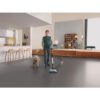 Aspirator vertical BOSCH Serie 7 Unlimited ProHygienic Aqua BCS71HYG3, TurboSpin (3 trepte, Turbo), Acumulator Li-Ion 18V 3A, Praf 0.30l, Funcție mop, Perie DynamicAqua 2în1, Lavete microfibră, G2.90kg, Alb
