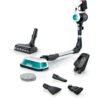 Aspirator vertical BOSCH Serie 7 Unlimited ProHygienic Aqua BCS71HYG2  TurboSpin (3 trepte  Turbo)  Acumulator Li-Ion 18V 3A  Praf 0.30l  Funcție mop  Perie DynamicAqua 2în1  Lavete microfibră  G2.90kg  Alb