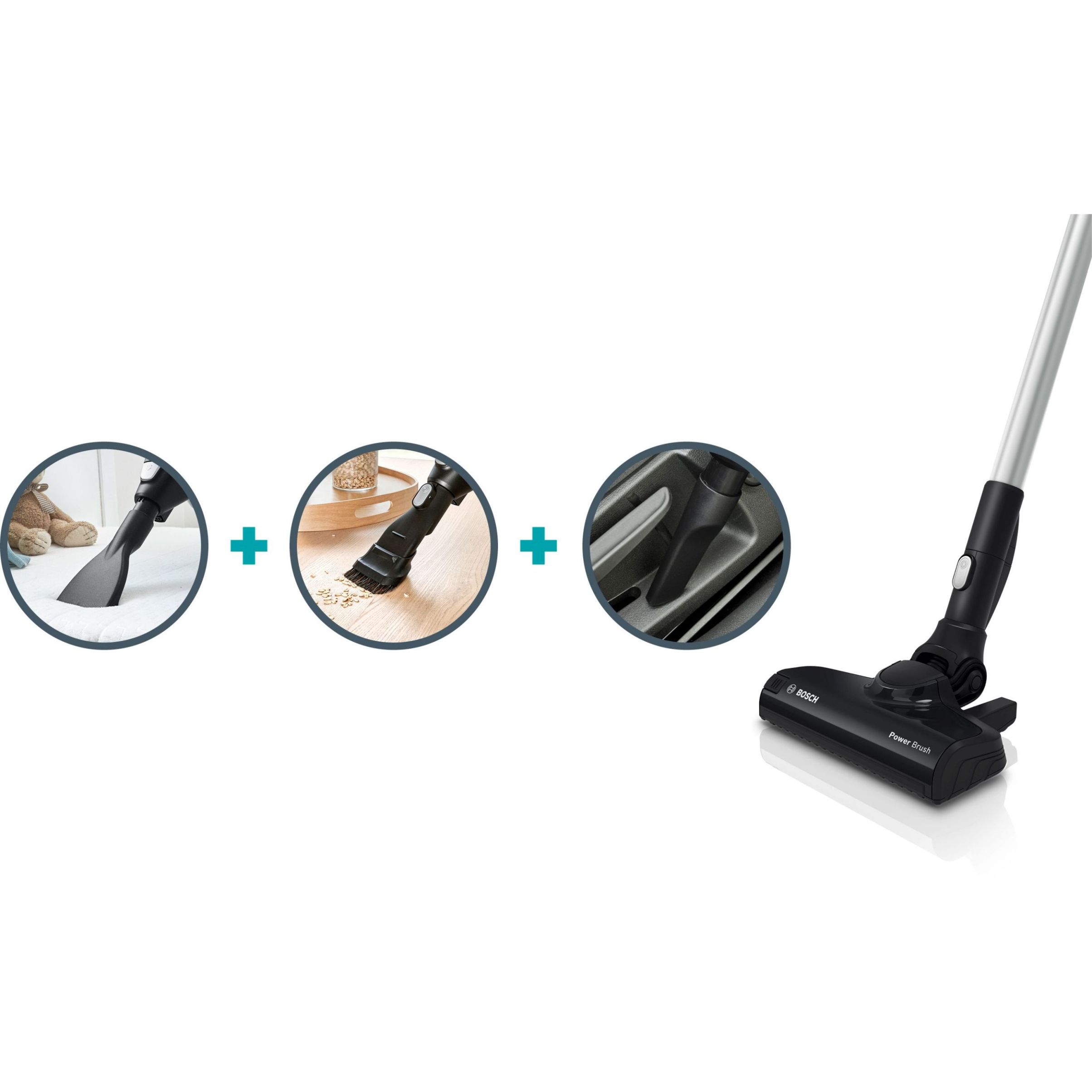 Aspirator vertical BOSCH Serie 6 Unlimited BBS611MAT, Uz Dry, 2 trepte, 1 acc. li-Ion 18V (uz 30min, reînc. 4h), Praf 0.3l, Perie electrică AllFloor Power, Motor DigitalSpin, 2.3kg, Moonlight Blue