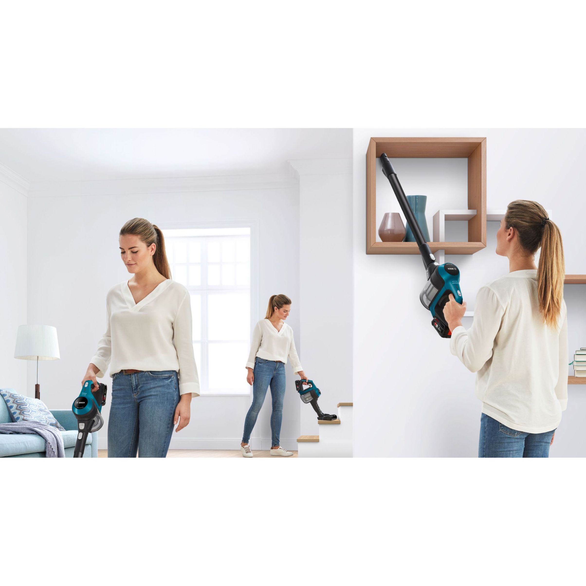 Aspirator vertical BOSCH Serie 6 Unlimited BBS611LAG, Laguna Blue