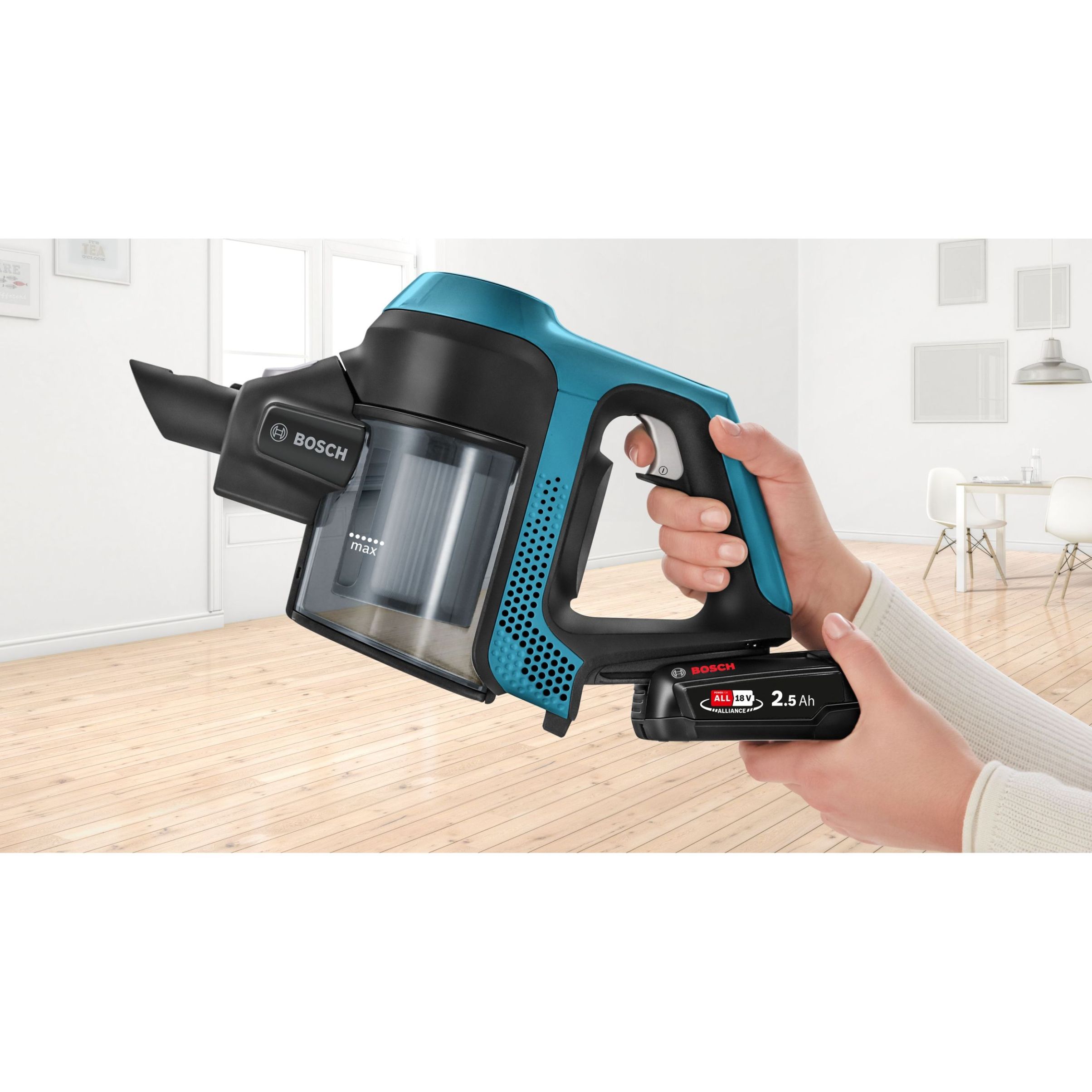 Aspirator vertical BOSCH Serie 6 Unlimited BBS611LAG, Laguna Blue