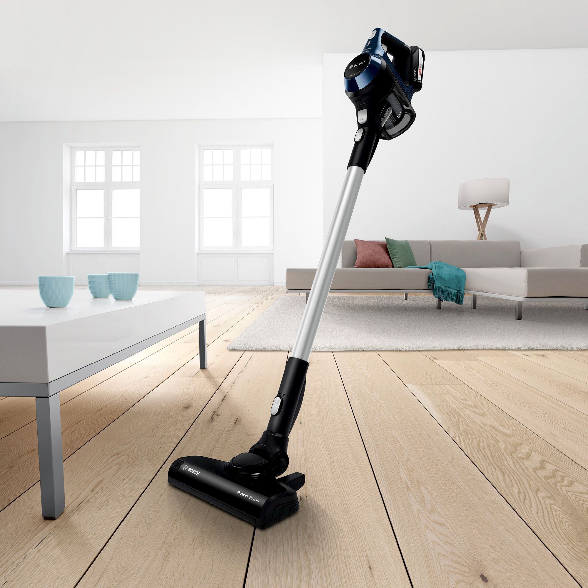 Aspirator vertical BOSCH Serie 6 Unlimited BCS611P4A, Moonlight Blue