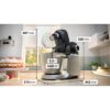 Robot de bucătărie planetar BOSCH Serie 6 MUMS6 Scale MUMS6ZS34, 1600W (7 trepte, Pulse), Bol inox șlefuit 5.5l cu mânere, Set patiserie, Cântar, Cronometru, SoftStart, AirCooling, G7.83kg, Matte Jet Black