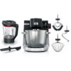 Robot de bucătărie planetar BOSCH Serie 6 MUMS6 Scale MUMS6ZS17  1600W (7 trepte  Pulse)  Bol inox șlefuit 5.5l cu mânere  Set patiserie  Cântar  Cronometru  SoftStart  AirCooling  G7.83kg  Matte Jet Black