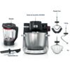 Robot de bucătărie planetar BOSCH Serie 6 MUMS6 Scale MUMS6ZS17, 1600W (7 trepte, Pulse), Bol inox șlefuit 5.5l cu mânere, Set patiserie, Cântar, Cronometru, SoftStart, AirCooling, G7.83kg, Matte Jet Black