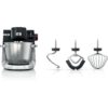 Robot de bucătărie planetar BOSCH Serie 6 MUMS6 Scale MUMS6ZS00  1600W (7 trepte  Pulse)  Bol inox șlefuit 5.5l cu mânere  Set patiserie  Cântar  Cronometru  SoftStart  AirCooling  G7.83kg  Matte Jet Black
