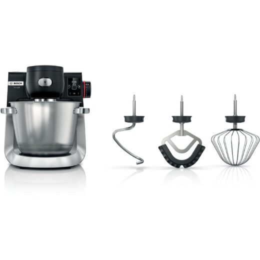 Robot de bucătărie planetar BOSCH Serie 6 MUMS6 Scale MUMS6ZS00  1600W (7 trepte  Pulse)  Bol inox șlefuit 5.5l cu mânere  Set patiserie  Cântar  Cronometru  SoftStart  AirCooling  G7.83kg  Matte Jet Black